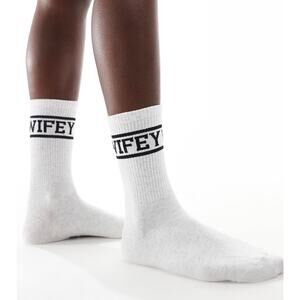 Wifey Socks Wedding Gift Soft Cozy Crew Socks Honeymoon Anniversary Gift